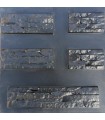 East 2 pcs- ABS Plastic Press Mold Bricks Wall Stone Art Design Decor