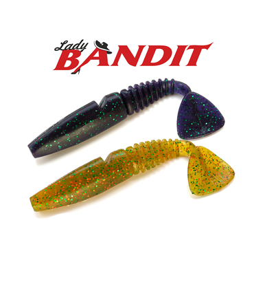 FANATIK LADY BANDIT-2.8 ESCHE DA PESCA IN SILICONE COMMESTIBILE ESCHE AROMA JIG EATABLE SOFT