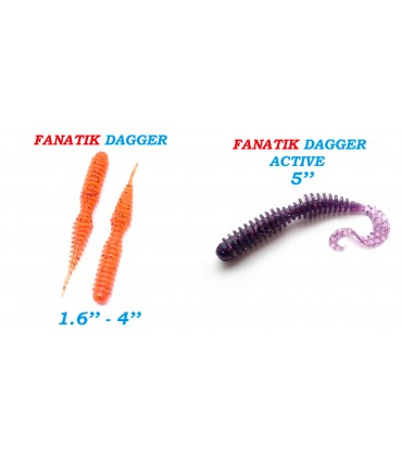 FANATIK DAGGER 2.0 SEÑUELOS DE SILICONA PARA PESCA CEBOS AROMA JIG EATABLE SOFT