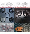 Broken honeycomb-B - Molde de prensa de plástico ABS Paneles 3d Decoración de diseño de arte de piedra de pared