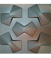 Bows - Molde de prensa de plástico ABS Paneles 3d Decoración de diseño de arte de piedra de pared