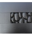 Stones in wood - Molde de prensa de plástico ABS Paneles 3d Decoración de diseño de arte de piedra de pared